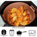 Forma de Silicone Reutilizável para Air Fryer e Forno – Praticidade Total!