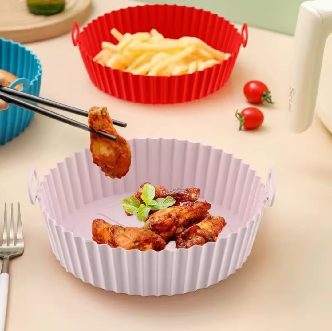 Forma de Silicone Reutilizável para Air Fryer e Forno – Praticidade Total!