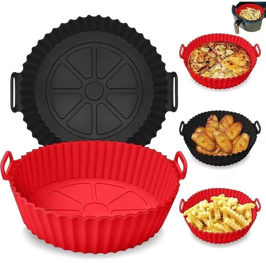 Forma de Silicone Reutilizável para Air Fryer e Forno – Praticidade Total!