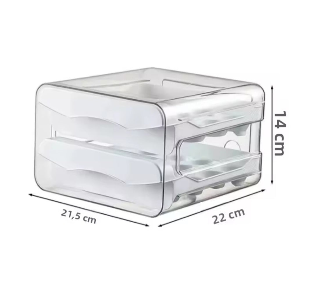 Organizador de Ovos Multicamadas com Gaveta Retrátil